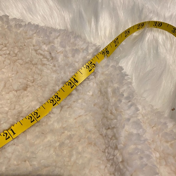 Aerie White Teddy Bear Vest Cardigan Medium - Picture 6 of 10